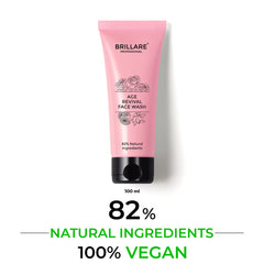 Brillare Professional Age Revival Face Wash for Anti-Aging Skin with Rose, Lotus & Orange 