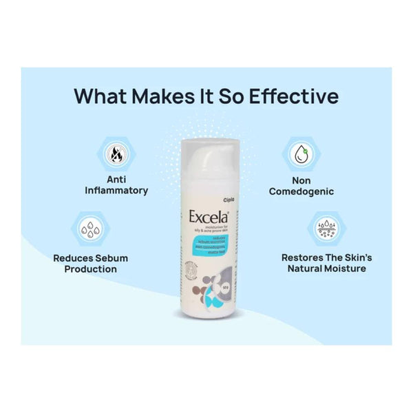 Cipla Excela Moisturiser for Oily & Acne Prone Skin