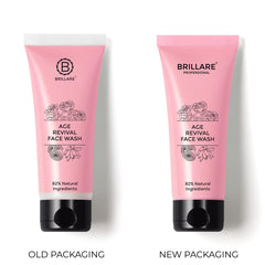 Brillare Professional Age Revival Face Wash for Anti-Aging Skin with Rose, Lotus & Orange 