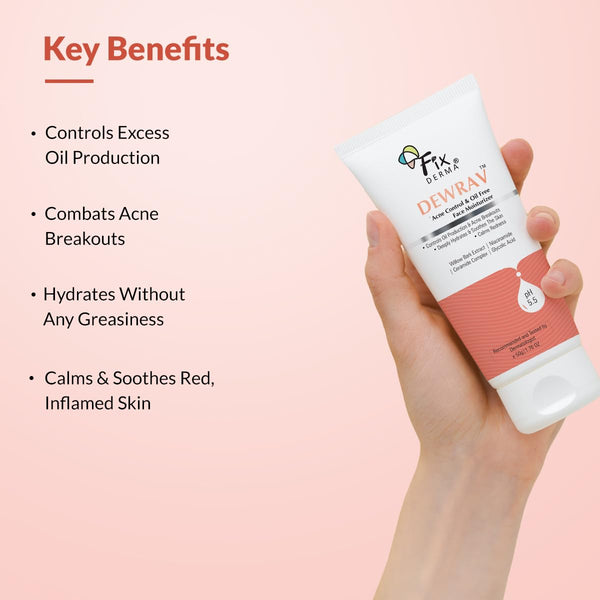 Fixderma Dewrav Acne Control & Oil Free Moisturizer for Face