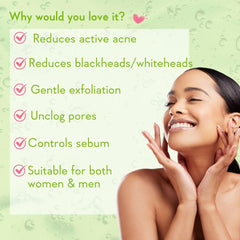 WishCare 2% Salicylic Acid Face Wash for Women & Men with AHA