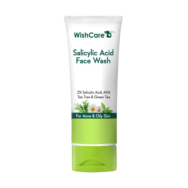 WishCare 2% Salicylic Acid Face Wash for Women & Men with AHA