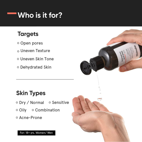 Minimalist Anti Acne PHA 3% Face Toner for Oily Skin