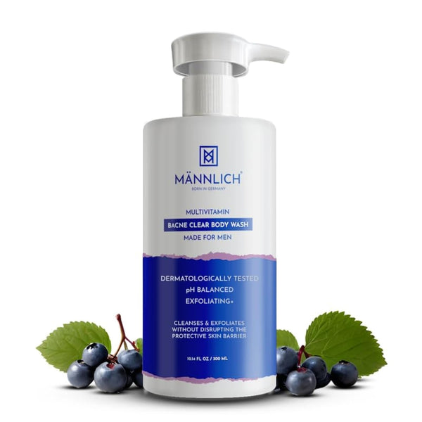 Mannlich 2% Salicylic Acid Body Acne Wash for Men