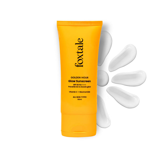 Foxtale SPF 50 Vitamin C Glow Sunscreen with PA++++ & Niacinamide