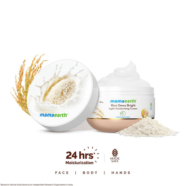 Mamaearth Rice Dewy Bright Light Moisturizing Cream