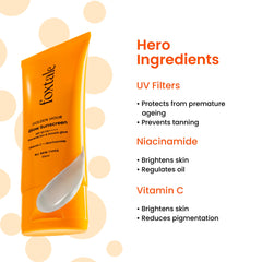 Foxtale SPF 50 Vitamin C Glow Sunscreen with PA++++ & Niacinamide