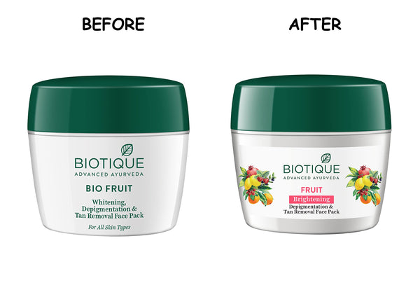 Biotique Fruit Brightening Depigmentation and Tan Removal Face Pack