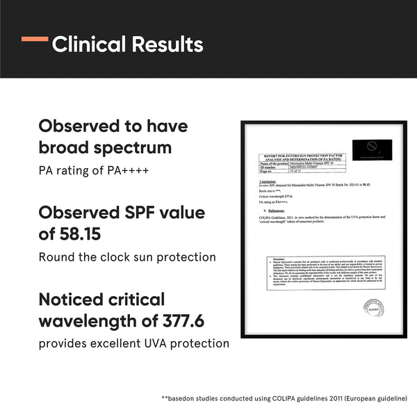 Minimalist Sunscreen SPF 50 PA++++ | Clinically Tested in US