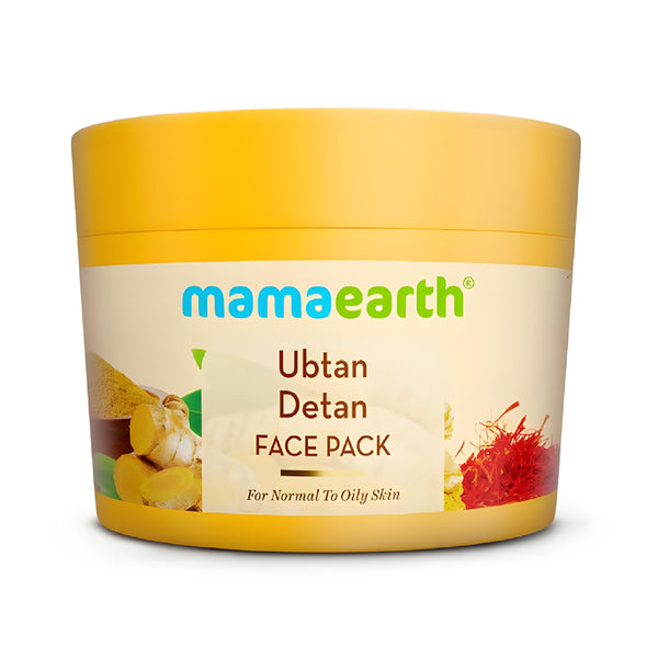 Mamaearth Ubtan Detan Face Pack with Turmeric & Saffron
