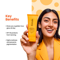 Foxtale SPF 50 Vitamin C Glow Sunscreen with PA++++ & Niacinamide