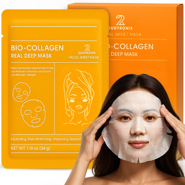 Duotronix Bio Collagen Overnight Korean Glass Skin Hydrogel Face Mask