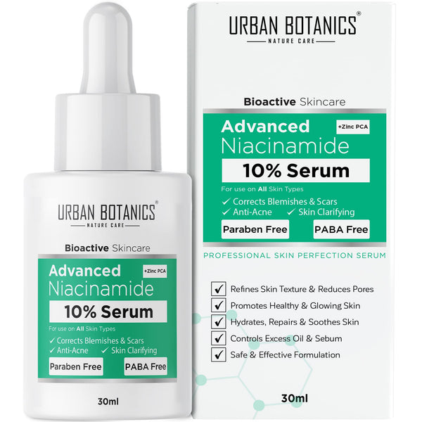 UrbanBotanics® 10% Niacinamide Face Serum for Acne