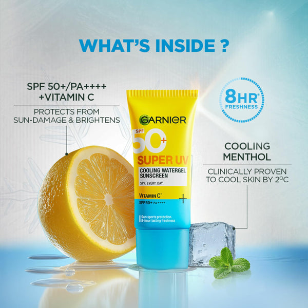 Garnier Super UV Cooling Watergel Sunscreen SPF 50 PA++++ 