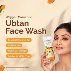 Mamaearth Ubtan Natural Glow Face Wash with Turmeric & Saffron 