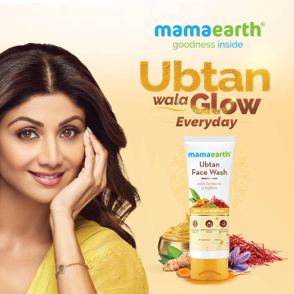 Mamaearth Ubtan Natural Glow Face Wash with Turmeric & Saffron 